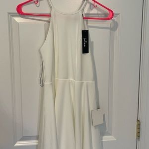 White Lulus Halter Top Dress. New with tags, never worn!